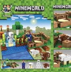 Конструктор Майнкрафт 199 деталей+персонажі, дитячий набір Minecraft My World Mineworld Ферма SJ8804