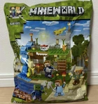 Конструктор Майнкрафт 310 деталей+персонажи, детский набор Minecraft My World Mineworld Скала у водопада SJ81005