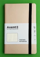 Книга записна Axent Partner Soft (8206-35-A), A5, 125x195 мм, 96 аркушів, клітинка, гнучка обкладинка, золота