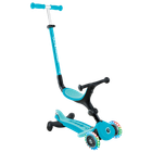 Дитячий самокат 3в1 з сидінням та додатковими колесами Globber Go Up Active Lights 360 голубий (749-300)
