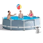 Каркасний басейн із фільтр-насосом Intex круглий, 305*76 см, 4485 л 1250 л/год сірий (26702)
