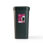 Ведро для мусора MVM с крышкой BIN-04 15 л Антрацит (BIN-04 15L ANTHRACITE)