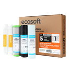 Комплект із 5 картриджів для фільтра зворотного осмосу Ecosoft Absolute «6 місяців» CHV5ECOABS