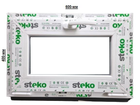 Вікно Steko 600 х 400 мм. 2-скла стандарт AXOR