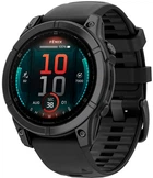 Смарт-часы Garmin Fenix E 47mm AMOLED Slate Gray Steel with Black Silicone Band (010-03025-03/01)
