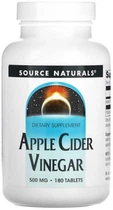 Натуральна добавка Source Naturals Оцет яблучний 500 мг Таблетки
