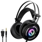 Игровые наушники IPega Gaming PG-R008 с микрофоном и LED RGB подсветкой проводные Black