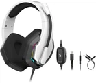 Наушники Bloody G260p White игровые, микрофон, подсветка 7 цветов, 3.5 jack, USB, 2м