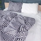 Комплект постельного белья MirSon Полуторный Евро 160х220 см 17-0629 Diamond Black White Бязь (2200008464493)