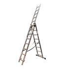 Лестница алюминиевая трёхсекционная GTM KME308 3x8 ступенек 2.18-4.88м (39945)