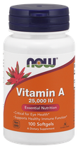 Витамины NOW Foods Vitamin A 25000 IU 100 капсул