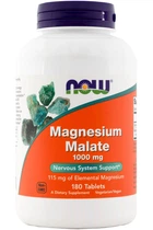 Вітаміни NOW Magnesium Malate 180 таблеток (333500)