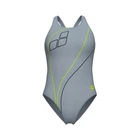 Купальник закритий для жінок Arena TRAIL SWIMSUIT V BACK сірий Жін 40 009022-520 40