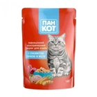 Влажный корм Пан Кот с сочной уткой в желе 100 г