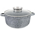 Каструля зі скляною кришкою 3.3 л, 22 см Edenberg EB-3977 (сірий) (1112)