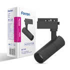 Трековый светодиодный светильник 10W Feron с корпусом из алюминия 4000К влагозащищенный черный IP40 AL140