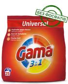Пральний порошок Gama 3в1 Універсальний, 1.5 кг (25 прань)