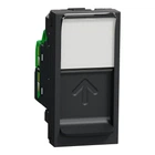 Розетка комп'ютерна RJ45 кат.6 UTP (1 модуль) Unica New Schneider Electric антрацит NU341454