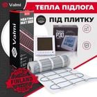 Электрический теплый пол Valmi 200Вт/м² тонкий нагревательный мат под плитку 0,5 м² /100 Вт с программируемым терморегулятором Valmi P30