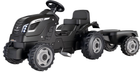 Трактор на педалях Smoby Farmer XL з причепом Чорний 710131 (3032167101310)