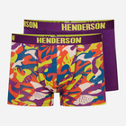 Набір трусів боксерів чоловічих бавовняних 2 шт Henderson Spin 42621-MLC XL Фіолетовий/Різнокольоровий (5903972379608)
