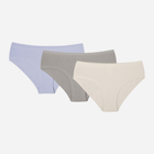 Zestaw damskich majtek typu figi 3 szt Henderson Nansa 42838-K003 XL Szary/Fioletowy/Kremowy (5903972546963)