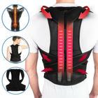 Грудопоперековий корсет коректор правильної постави Back Pain Need Help Чорний для рівної спини від сутулості Розмір L
