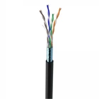 Кабель витая пара КНПЭ ftp 4 пары 0.51 мм 24 awg cca изоляция пэ экран для уличной прокладки 100 м черный коробка