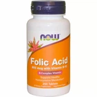 Фолієва кислота В-12, Folic Acid Vitamin B-12, Now Foods, 800 мкг, 250 таблеток
