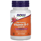Вітамін Д3, Vitamin D-3, Now Foods, 2000 МО, 120 капсул