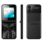Кнопочный мобильный телефон раскладушка AIEK Flilo 4 на 4 сим карты Black