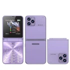 Кнопочный мобильный телефон раскладушка AIEK I15 Max на 4 сим карты Phiolet