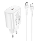 Адаптер сетевой HOCO Type-C to Type-C Cable Jetta charger set N22 |Type-C, 25W/3A, PD|