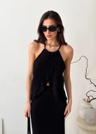Жіноча спідниця максі Loren з резинкою на поясі ARTKNIT M Чорний (ak39581)