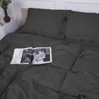 Простынь MirSon евро 220x240 см 30-0012 Dark Gray Satin Stripe (2200005252185)