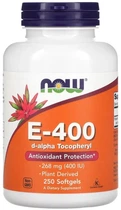 Вітамін Е Now Foods E-400 268 мг 400 МЕ 250 капсул в упаковці (ARE-574634)
