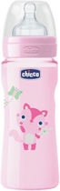 Butelka do karmienia Chicco Well-Being PP Fast Flux Rose 4m+ tworzywo sztuczne 330 ml (8058664058013)