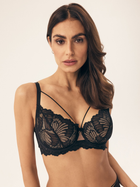 Biustonosz damski bez Push Up usztywniany Esotiq Bari 42508-61X 75E Czarny (5903972526569)