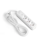 Мережевий подовжувач VIDEX ONCORD з/з 3п 3м з кнопкою White
