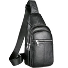 Мужская сумка-слинг кожаная 18х32х7 кросс боди для прогулок Tiding Bag A25F-5060A черная