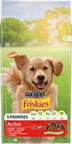 Сухой корм для взрослых активных собак Purina Friskies с говядиной