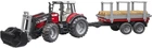 Игрушечный трактор Bruder Massey Ferguson с прицепом (02046)