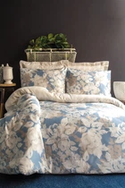 Двоспальний Євро комплект - Issimo Home Deco Rose Сатин Преміум