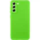 Чохол Samsung Galaxy S21 FE GETMAN TPU Liquid Silk Full Camera Салатовий/Neon Green