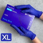 Рукавички нітрилові MediOk Navy Blue розмір XL 100 шт
