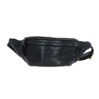 Кожаная сумка на пояс (бананка) Ashwood D102 (Black)