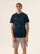 Piżama męska z szortami i krótkim rękawem letnia bawełniana Henderson Surf 42598-59X M Niebieska (5903972399897)