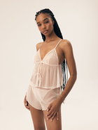 Еротичний комплект (майка + шорти) жіночий Esotiq Baby 42533-01X L Кремовий (5903972562505)