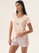 Piżama damska z szortami i krótkim rękawem letnia bawełniana Henderson Nadar 42669-24X 2XL Pomarańczowa (5903972377963)