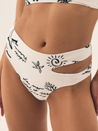 Dół od stroju kąpielowego damski z wysokim stanem Esotiq Firenze 42801-01X XL Kremowy (5903972570135)